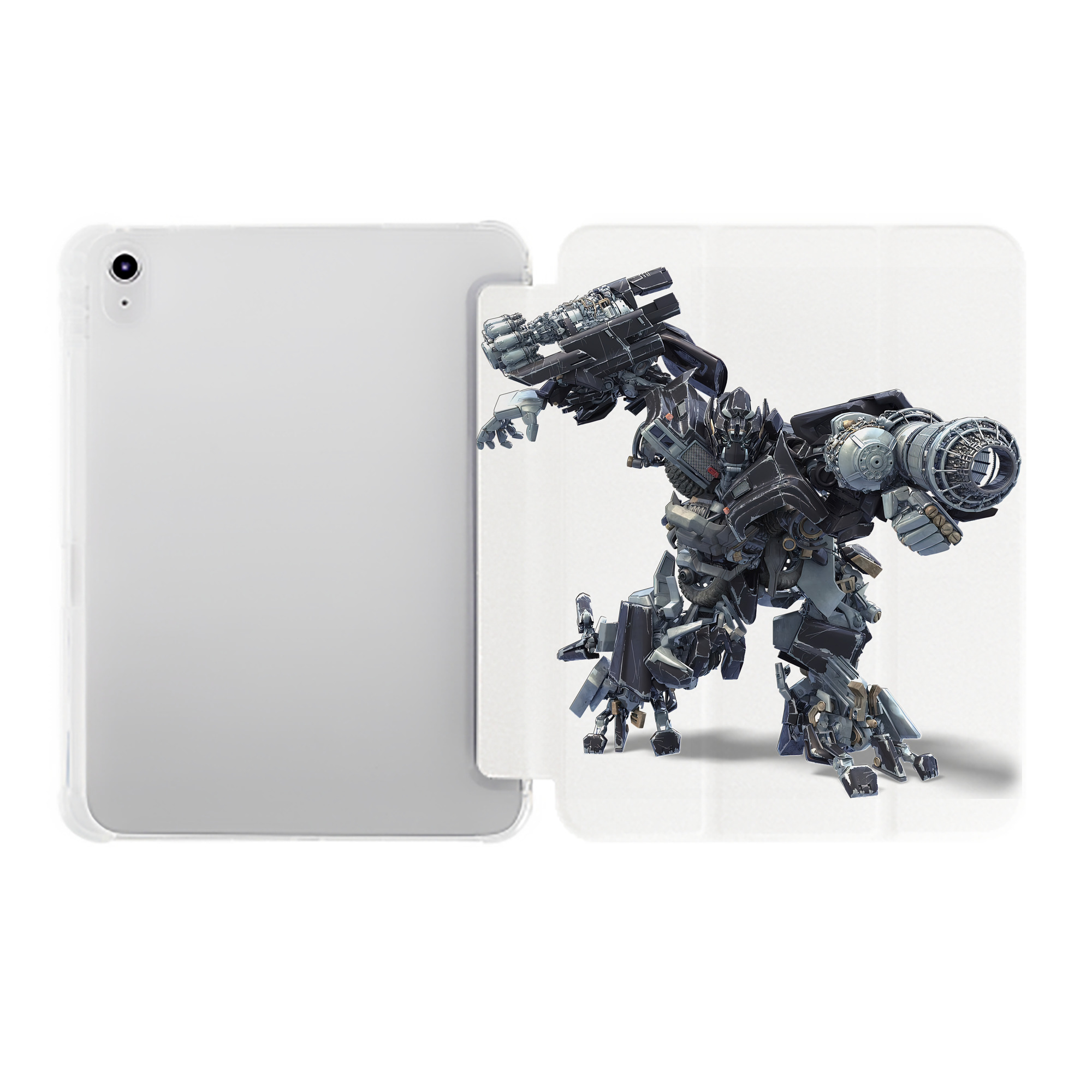（画像用） Transformers トランスフォーマー IPad ケース ペン収納付き 三つ折りスタンド PUレザー×シリコン 対応機種9.5/10.5/10.9インチ